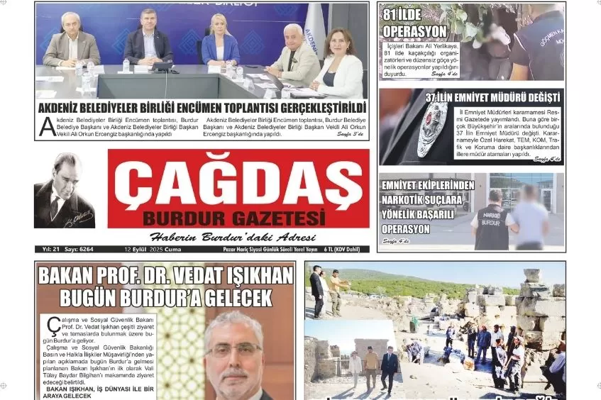 GAZETEMİZ 12 EYLÜL 2025 TARİHLİ SAYISI