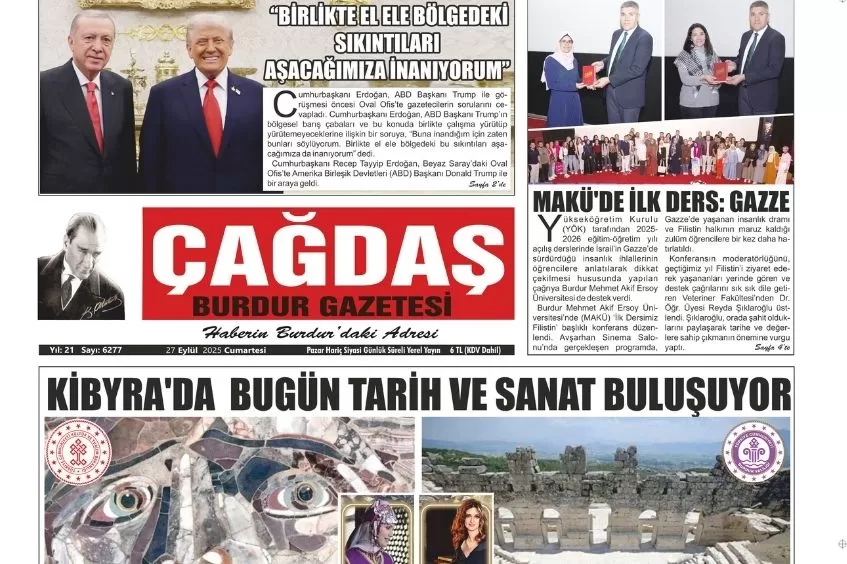 GAZETEMİZ 27 EYLÜL 2025 TARİHLİ SAYISI