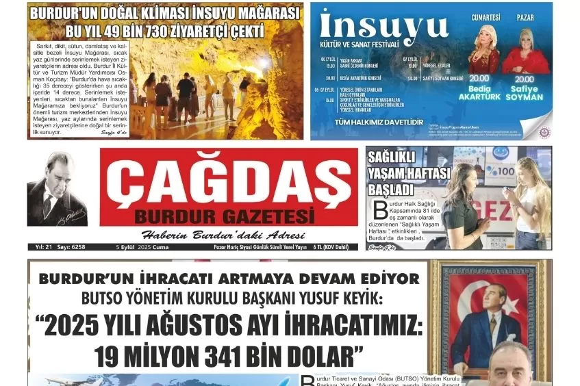 GAZETEMİZ 5 EYLÜL 2025 TARİHLİ SAYISI