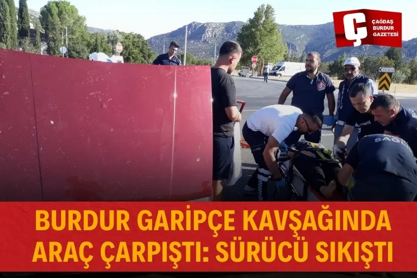 BURDUR-KORKUTELİ YOLUNDA KORKUTAN KAZA: CAN KAYBI YOK