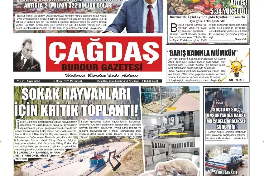 GAZETEMİZ 6 EKİM 2025 TARİHLİ SAYISI