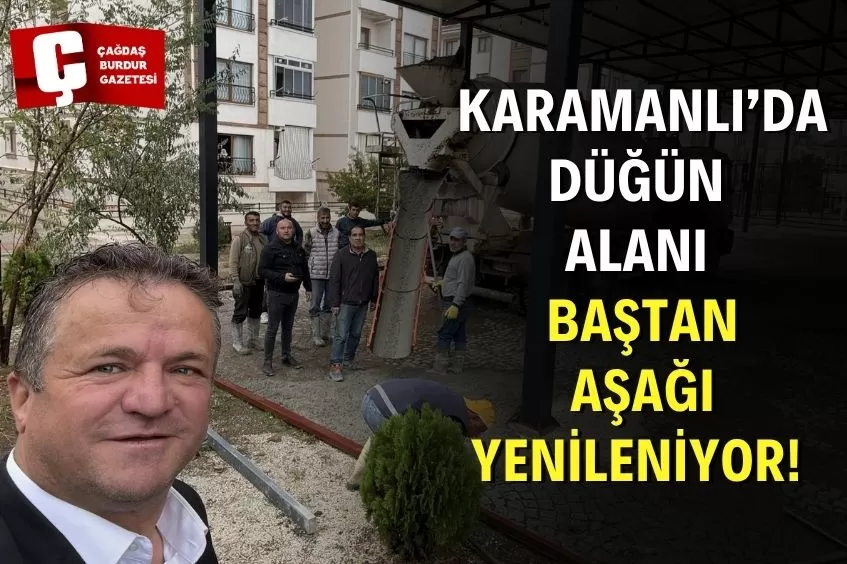 KARAMANLI TOKİ DÜĞÜN ALANI MODERN SOSYAL ALANLA YENİLENİYOR