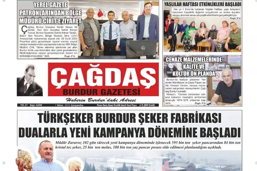 GAZETEMİZ 1 EKİM 2025 TARİHLİ SAYISI