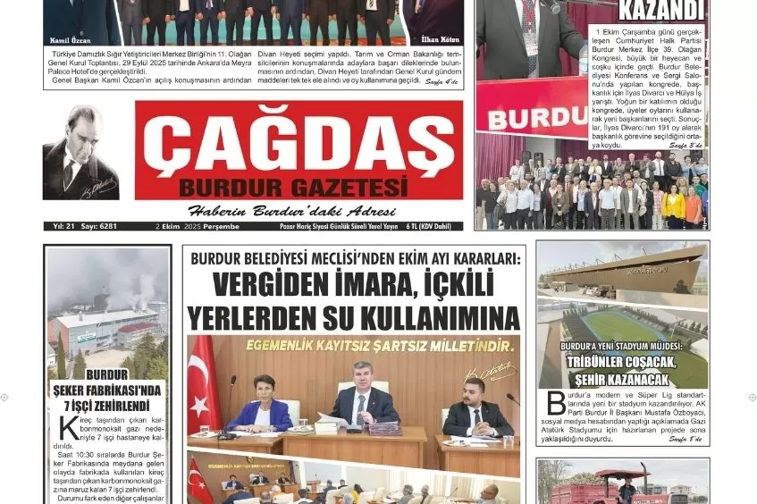 GAZETEMİZ 2 EKİM 2025 TARİHLİ SAYISI