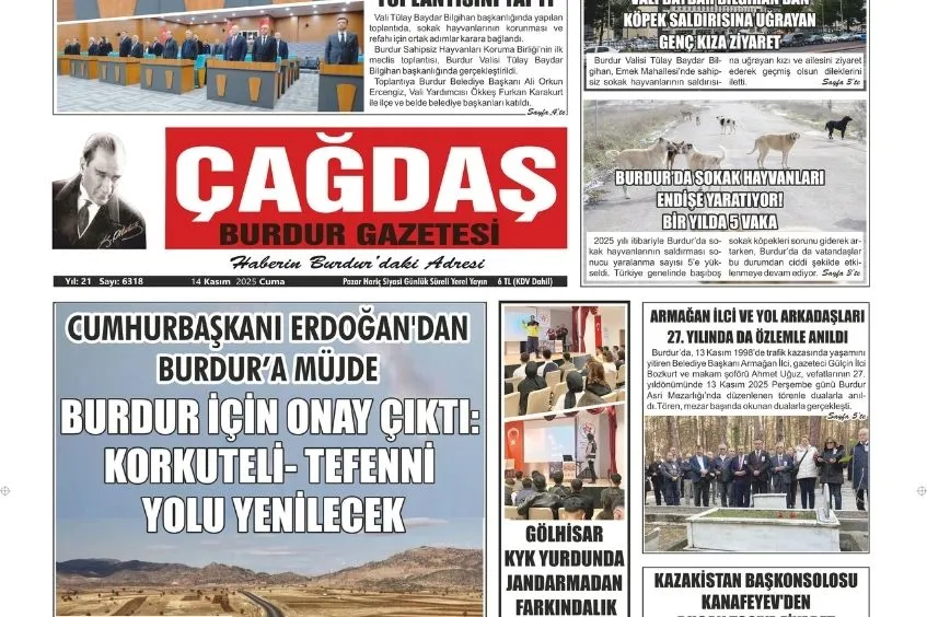 GAZETEMİZ 14 KASIM 2025 TARİHLİ SAYISI