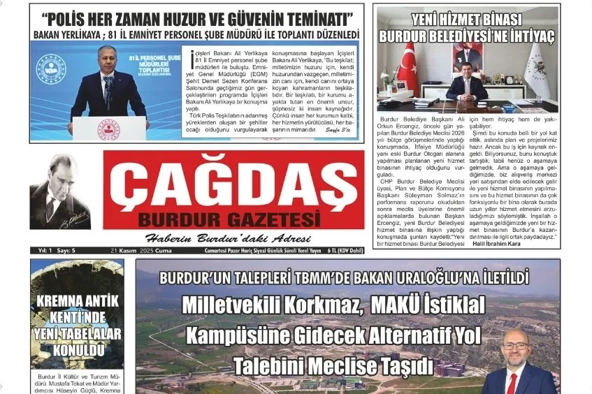 GAZETEMİZ 21 KASIM 2025 TARİHLİ SAYISI
