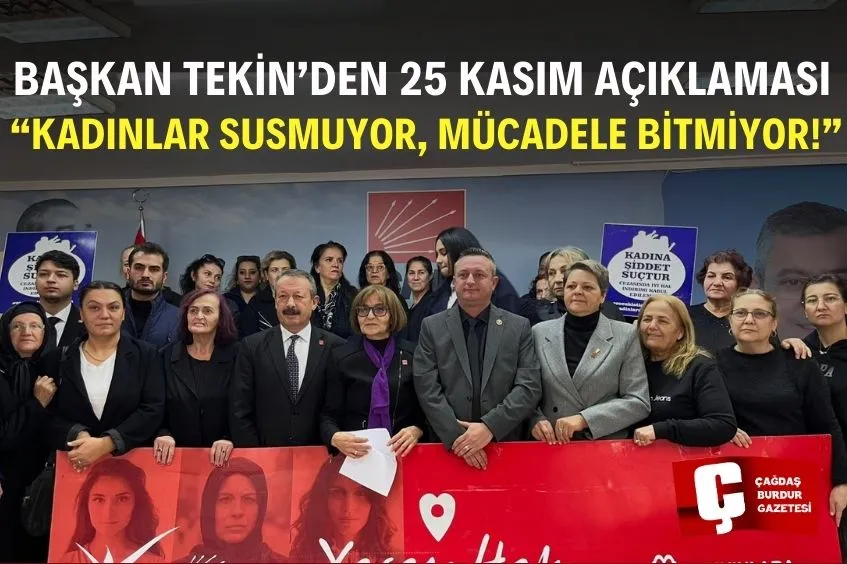 CHP BURDUR KADIN KOLLARI ŞİDDETE KARŞI BİRLİK OLDU