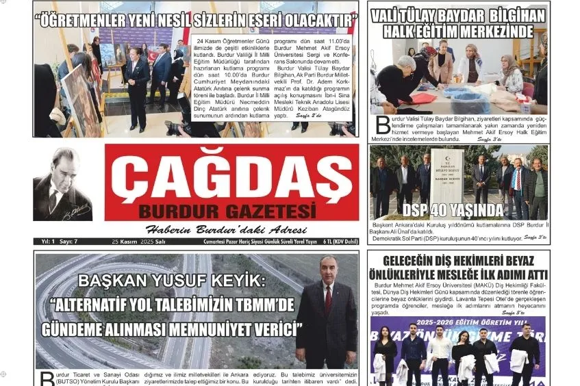 GAZETEMİZ 25 KASIM 2025 TARİHLİ SAYISI