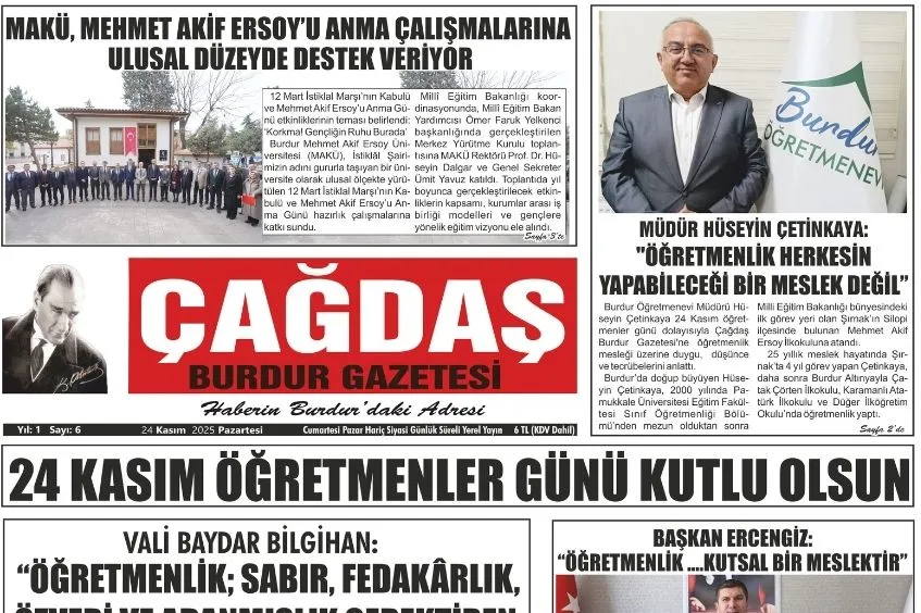 GAZETEMİZ 24 KASIM 2025 TARİHLİ SAYISI