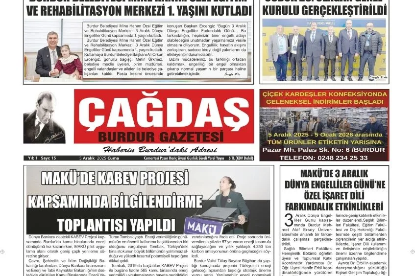 GAZETEMİZ 5 ARALIK 2025 TARİHLİ SAYISI