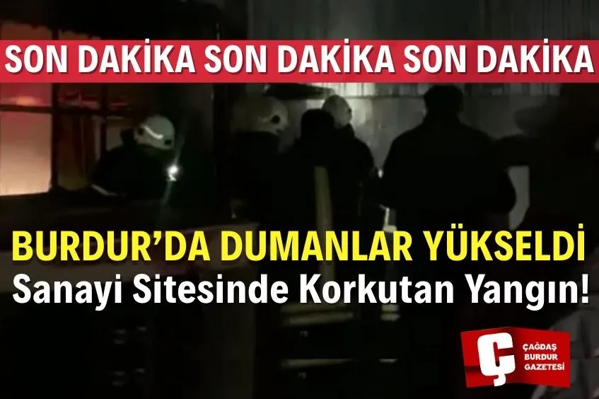 BURDUR'DA OTO BOYAMA ATÖLYESİNDE YANGIN KORKUTTU