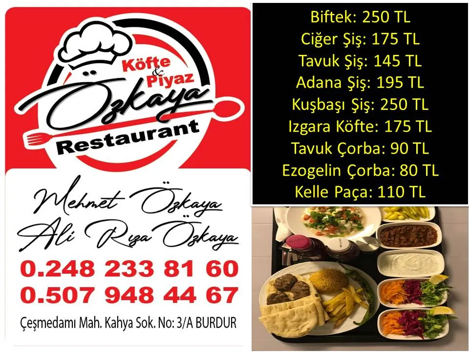 ÖZKAYA RESTORANTTA İNDİRİM VAR
