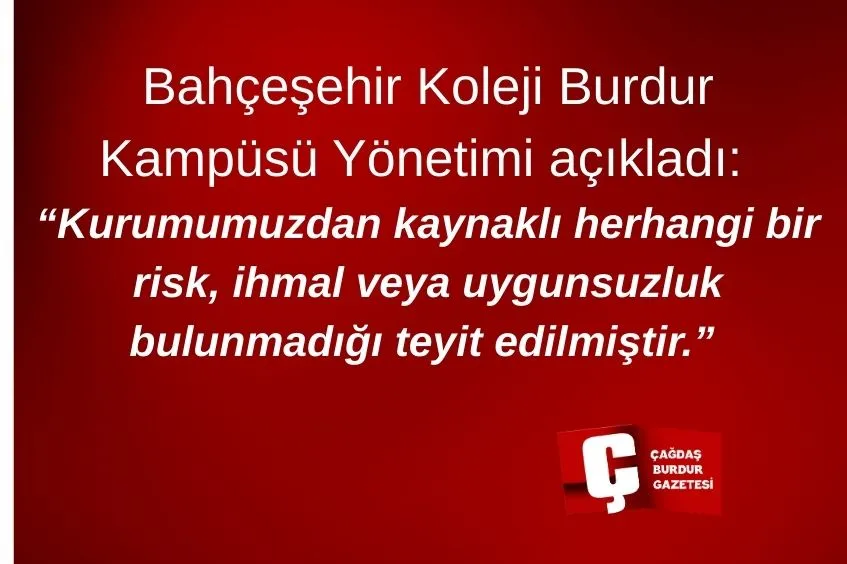 BAHÇEŞEHİR KOLEJİ  BURDUR KAMPÜSÜ YÖNETİMİ AÇIKLADI