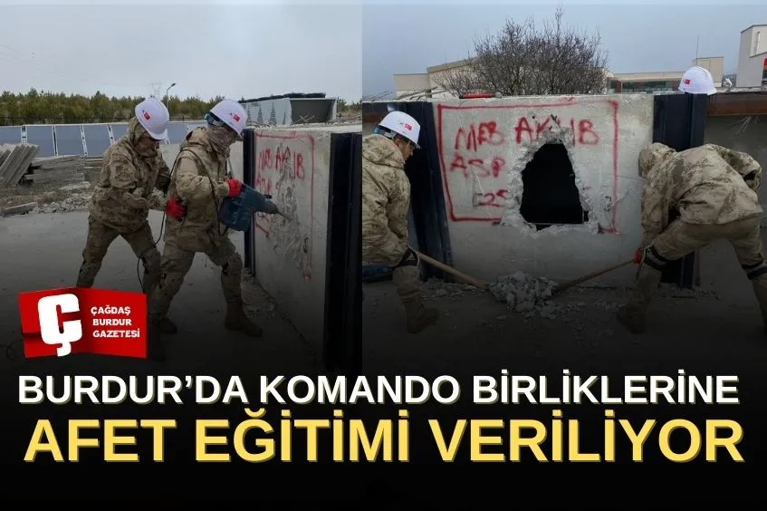 BURDUR’DA JANDARMA KOMANDOLARA ENKAZDA ARAMA KURTARMA EĞİTİMİ