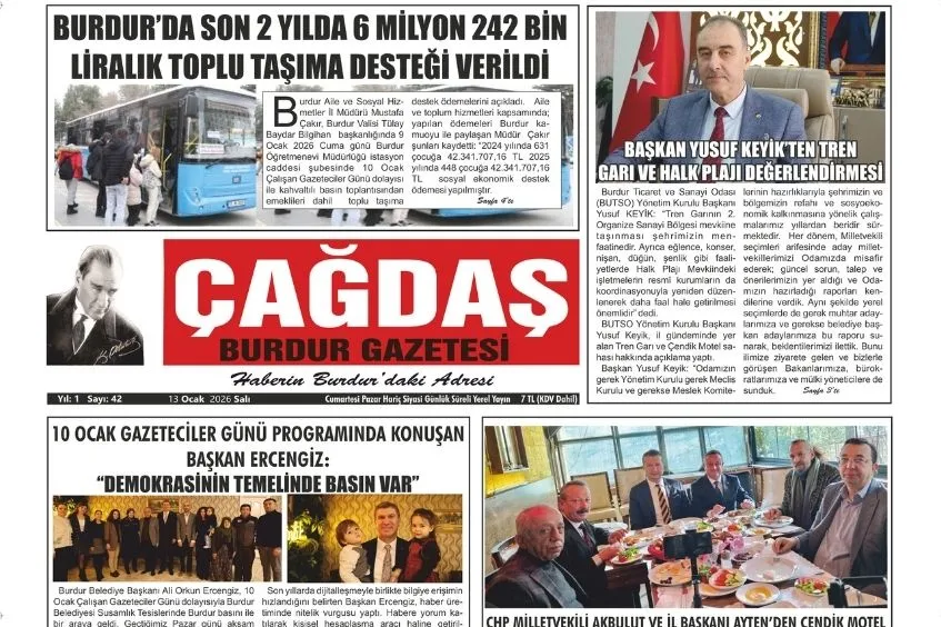 GAZETEMİZ 13 OCAK 2026 TARİHLİ SAYISI