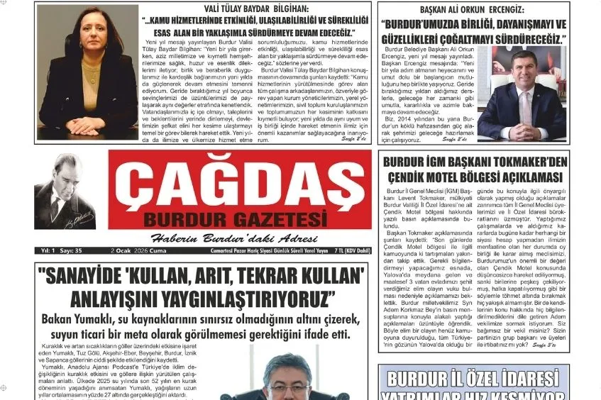 GAZETEMİZ 2 OCAK 2026 TARİHLİ SAYISI