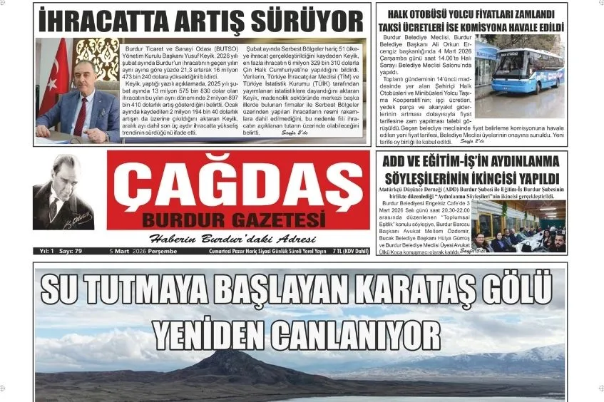 GAZETEMİZ 5 MART 2026 TARİHLİ SAYISI