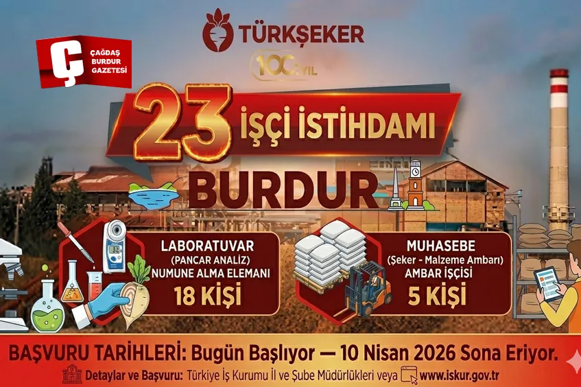 TÜRKŞEKER BURDUR’DA 23 KİŞİ İSTİHDAM EDECEK