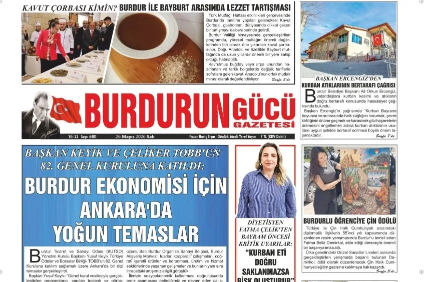 BURDURUN GÜCÜ 26 MAYIS 2026 TARİHLİ SAYISI