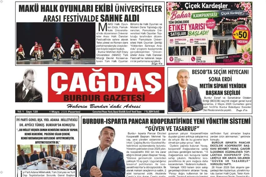 GAZETEMİZ 4 MAYIS 2026 TARİHLİ SAYISI