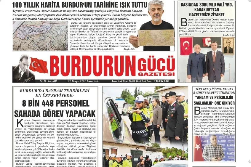 BURDURUN GÜCÜ 25 MAYIS 2026 TARİHLİ SAYISI