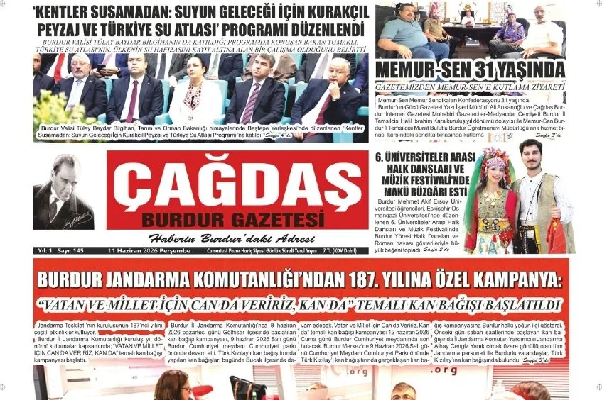 GAZETEMİZ 11 HAZİRAN 2026 TARİHLİ SAYISI