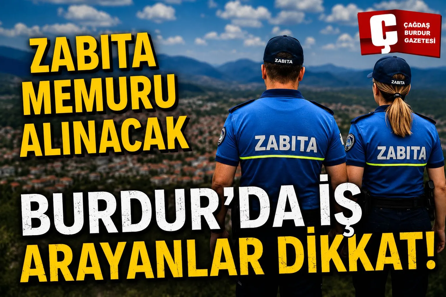 BURDUR’DA ZABITA MEMURU ALINACAK