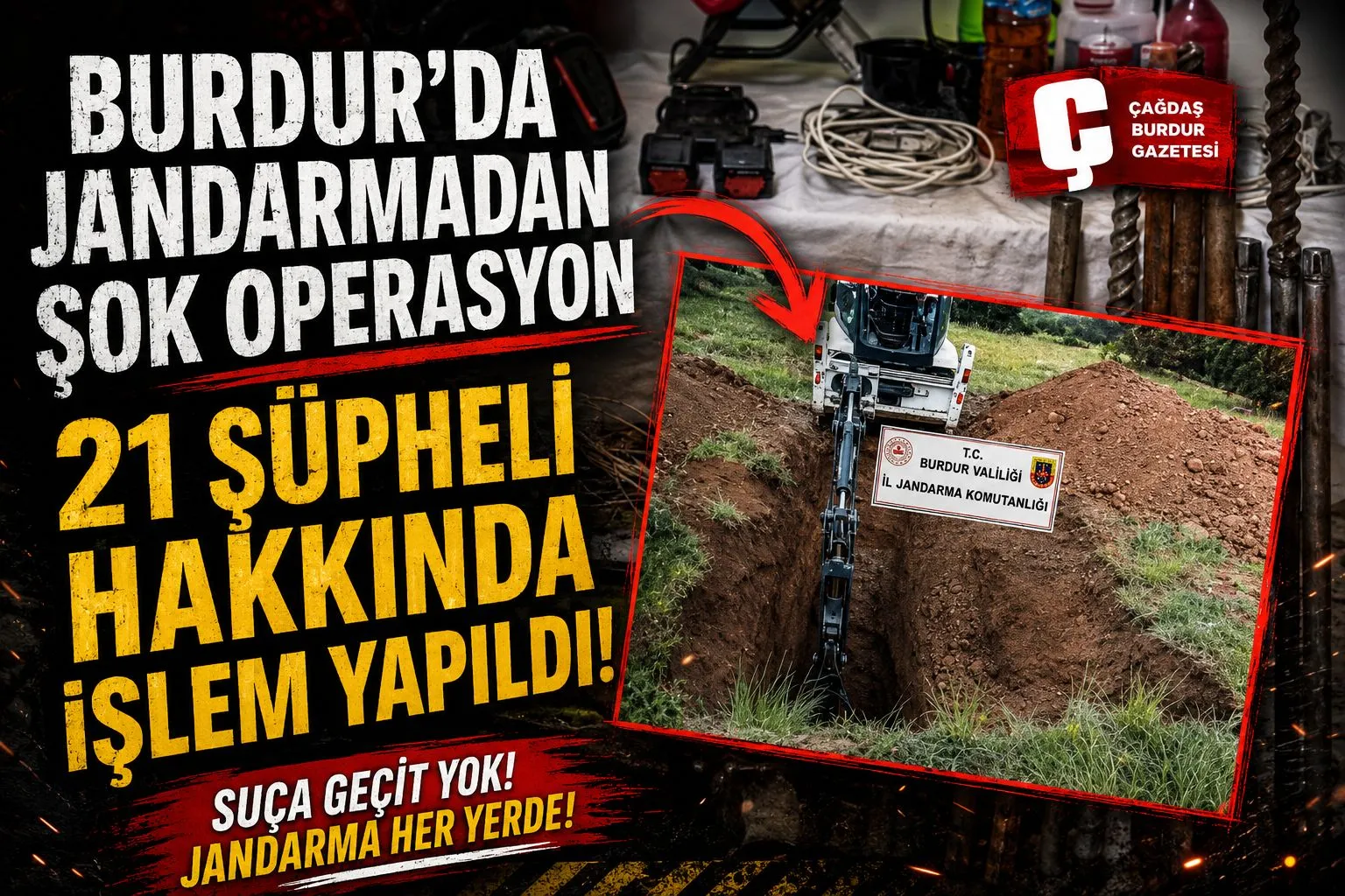 BURDUR’DA KAÇAKÇILIK VE ORGANİZE SUÇLARA YÖNELİK OPERASYONLARDA ÇOK SAYIDA MATERYAL ELE GEÇİRİLDİ