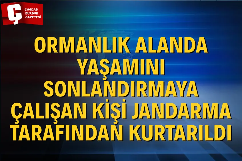 JANDARMA ORMANLIK ALANDA İNTİHARA TEŞEBBÜS EDEN KİŞİYİ ÖLÜMÜN UCUNDAN ALDI