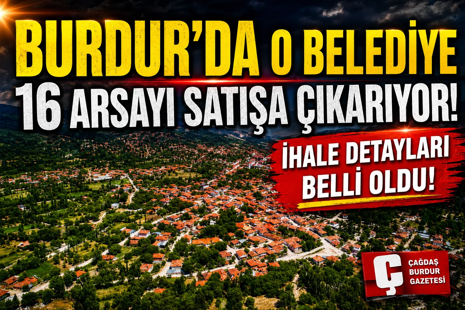 BURDUR'DA O BELEDİYE ARSA SATACAK! İŞTE DETAYLAR