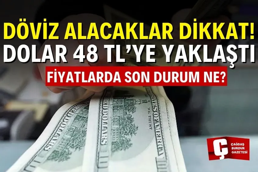 BURDUR’DA DÖVİZ FİYATLARINDA SON DURUM