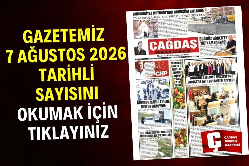 GAZETEMİZ 7 AĞUSTOS 2026 TARİHLİ SAYISI